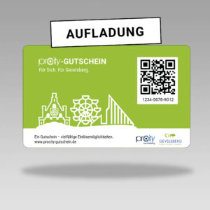 Aufladung ProCity-Gutschein